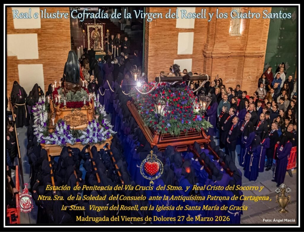 Cartel de la estación de penitencia de 2026. Foto: Ángel Maciá.